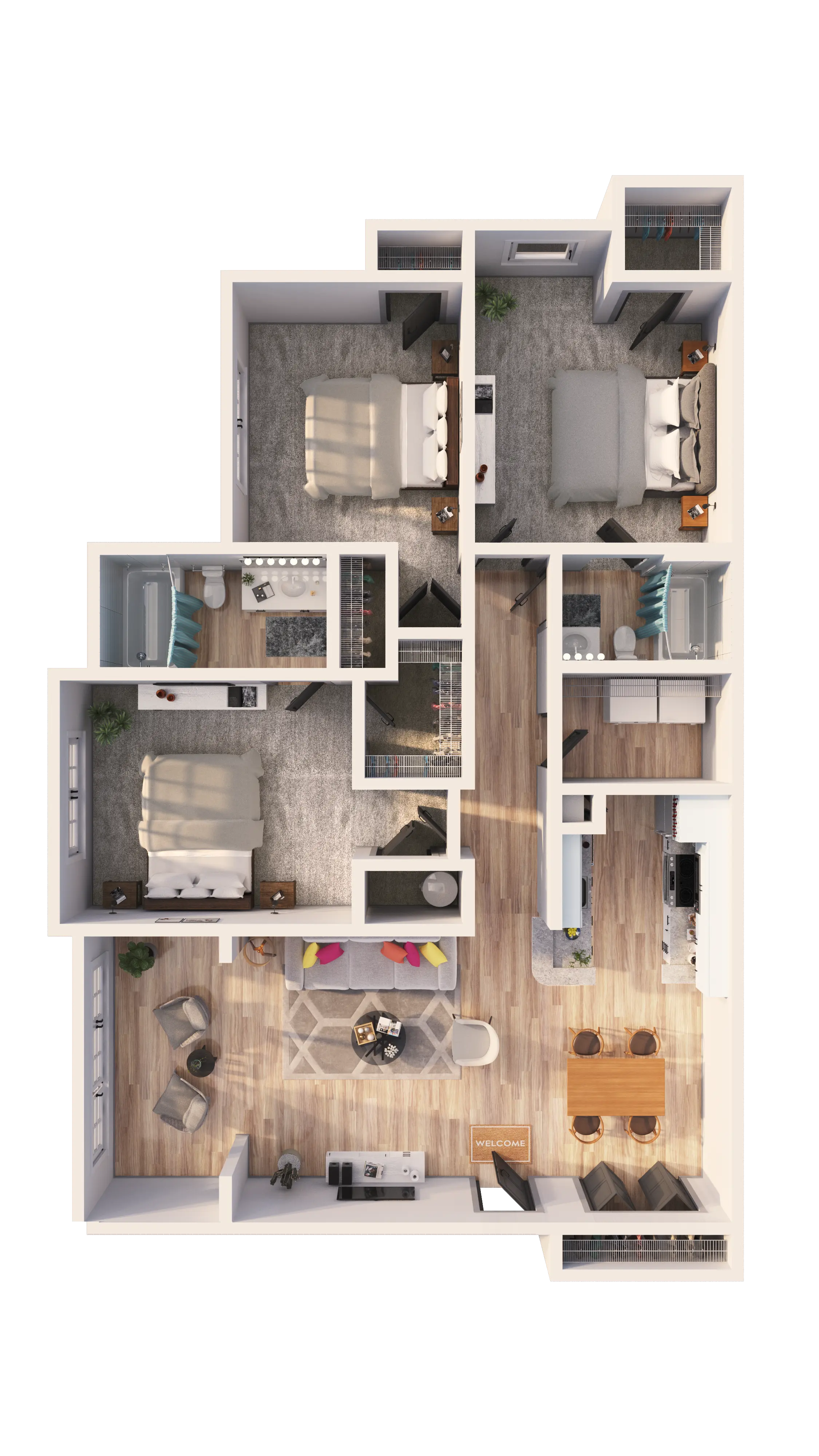 Three Bedroom with Sunroom