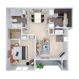 1 Bed 1 Bath 628 sf (a1)