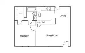 1 Bedroom / 1 Bath
