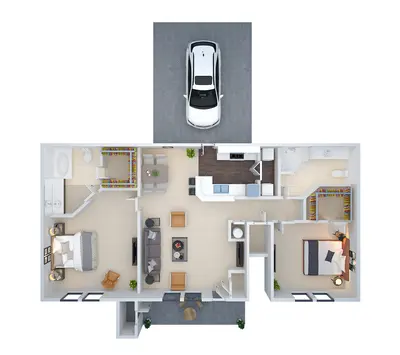 2 BED/GARAGE (cmb3g)