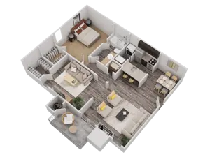 2 Bed, 1 Bath