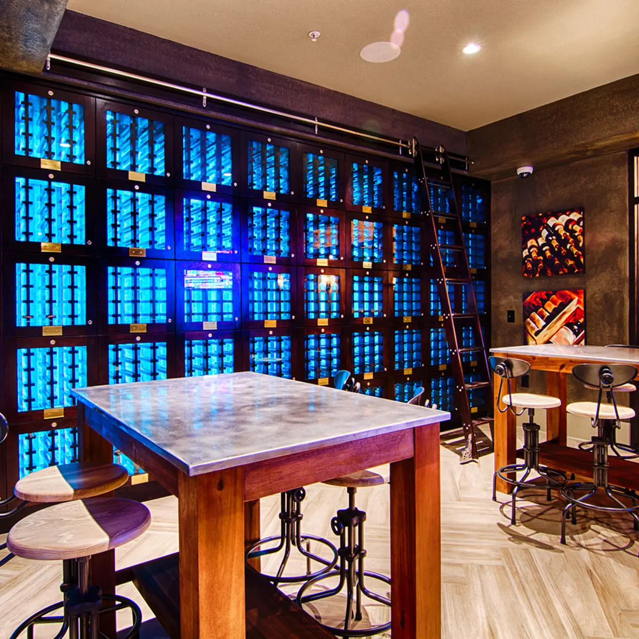The Pointe Brodie Creek Apartments has a Wine Cellar with wine vaults, which residents can rent to store their wine and entertain guests.