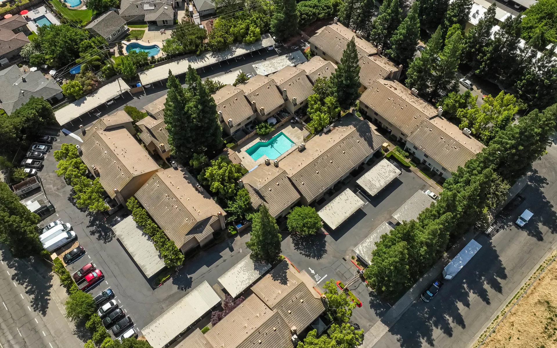 Crestview Townhomes - Building, Outdoors, Truck