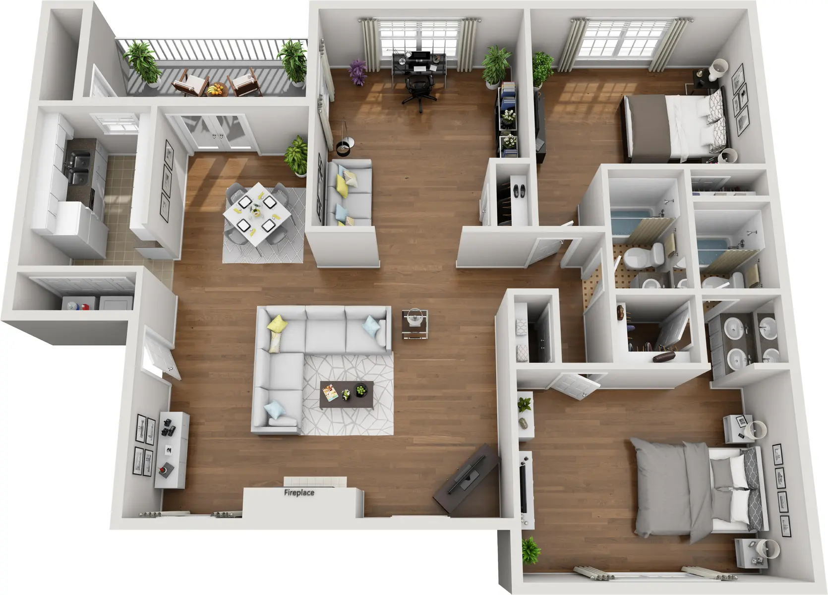 Crestwood Place Apartments - Floor Plan, Diagram