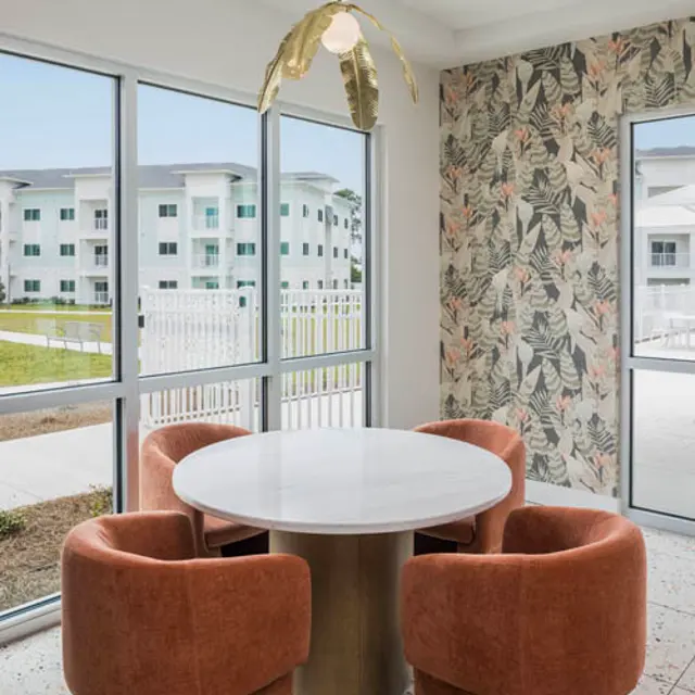 table with unique furnishing