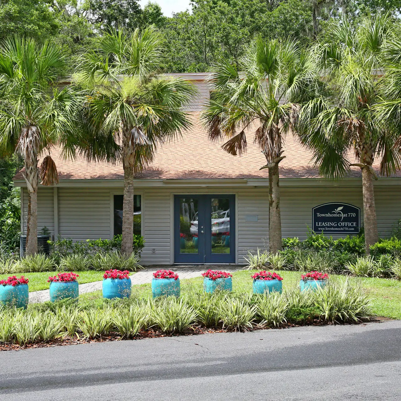 exterior of the leasing office