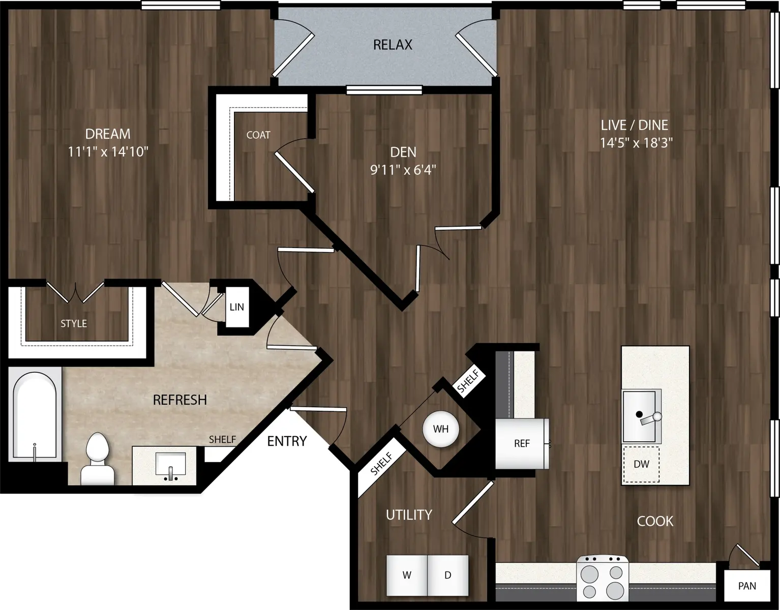 Milano&nbsp;Apartments - Diagram, Floor Plan