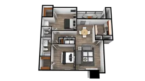 2 Bedroom 2 Bathroom - B2
