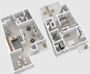 2 Bedroom 2.5 Bath TH/Deck