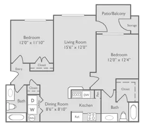 B2U-2 bedroom, 2 bathroom