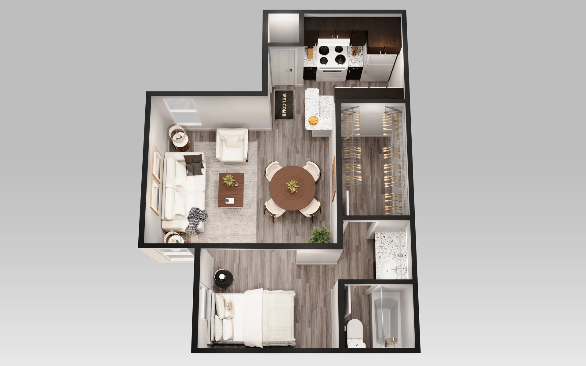 Woodlands of Arlington Apartments - Diagram, Floor Plan
