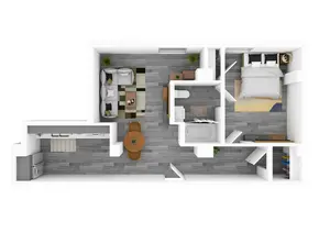 1 Bedroom, 1 Bathroom