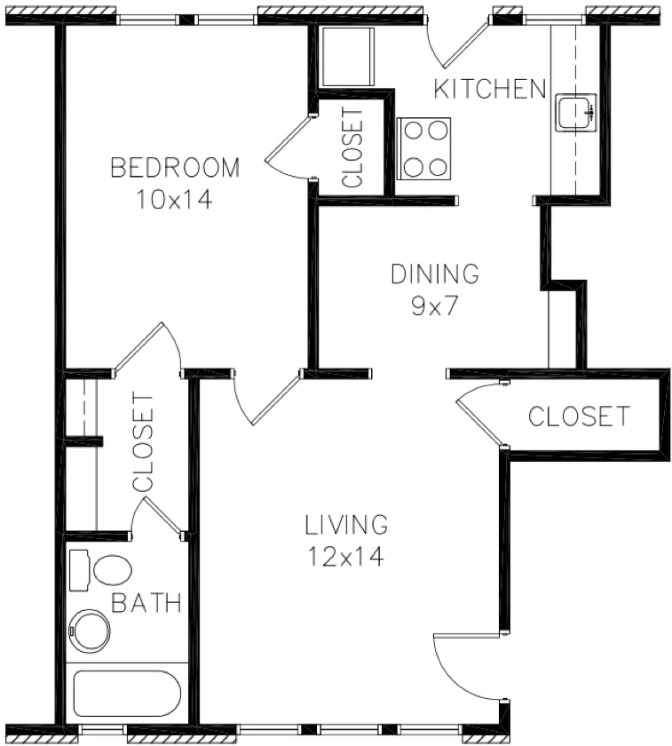Marquita Court Apartments - Diagram