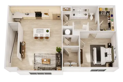 1BR-F + 1 Car Garage 1BR-F + 1 Car Garage