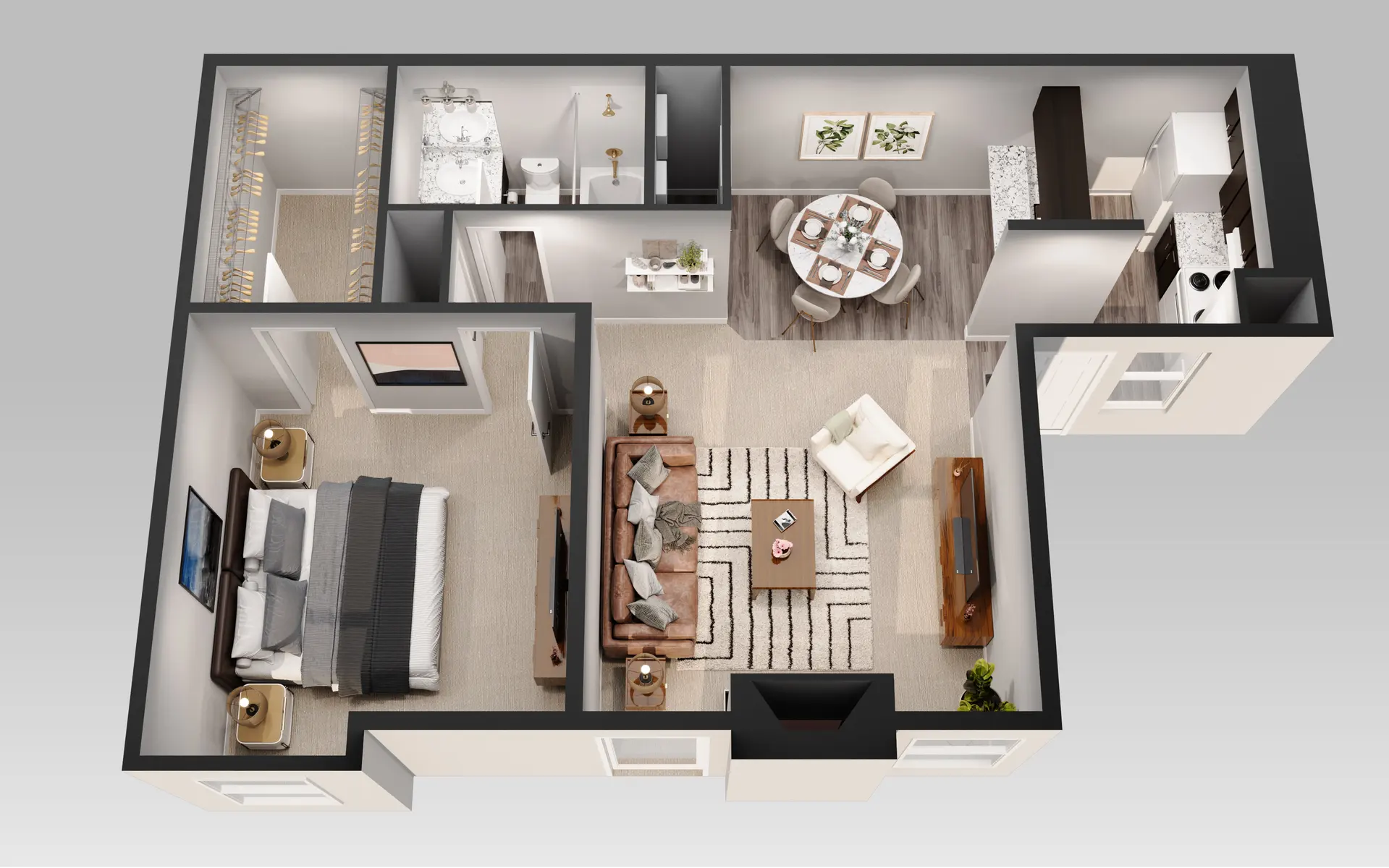 Summer Hill Apartments Summer Hill Apartments - Diagram, Floor Plan, Furniture
