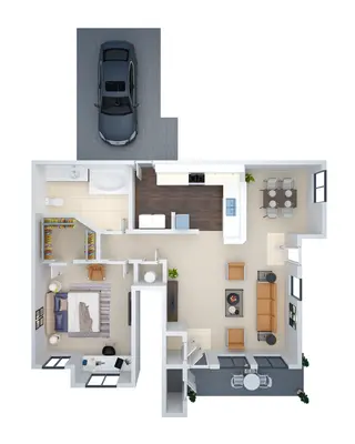 1 BED/GARAGE (cma2g)