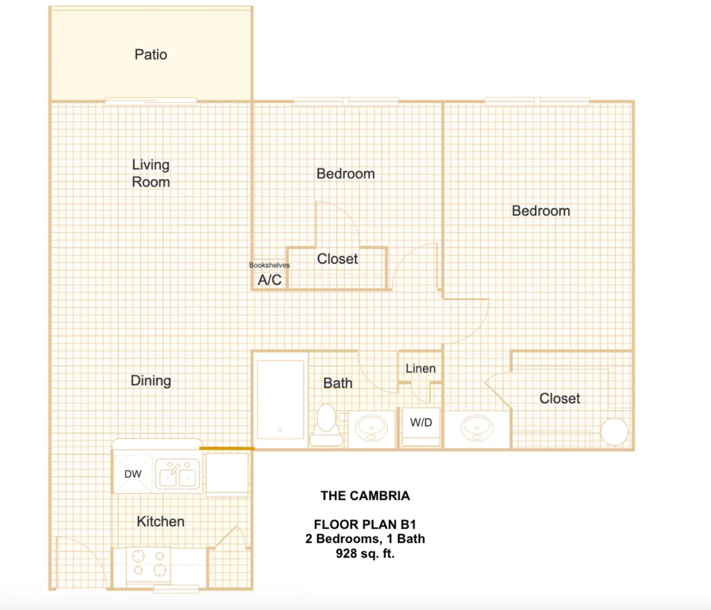 The Cambria Apartments - Floor Plan, Diagram