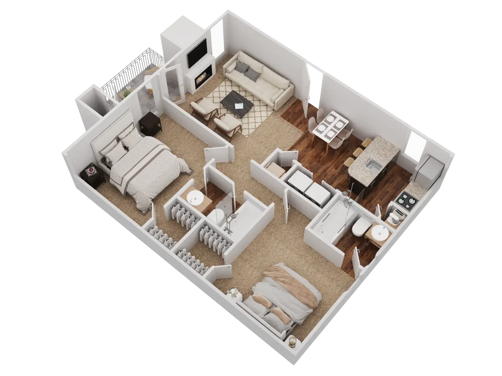 Oak Glen - Diagram, Floor Plan, Furniture