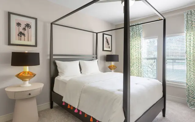 Interior of Vera Apartments in Jacksonville FL - Furniture, Bedroom, Indoors bed with canopy