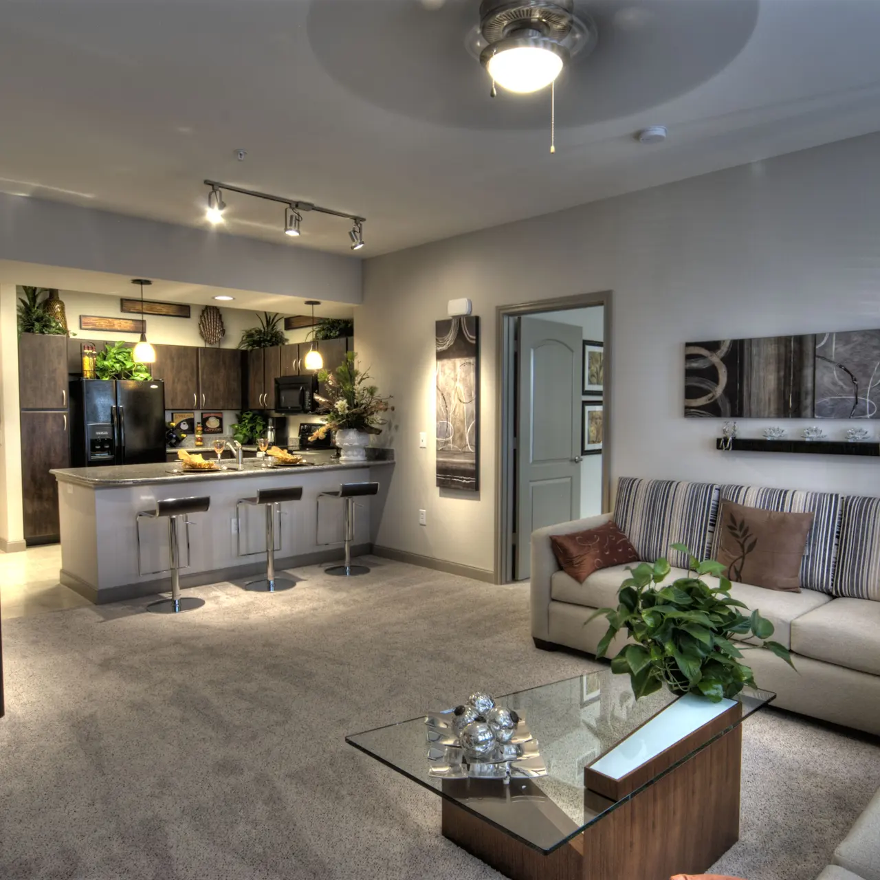 North Post Oak Lofts - Living Room
