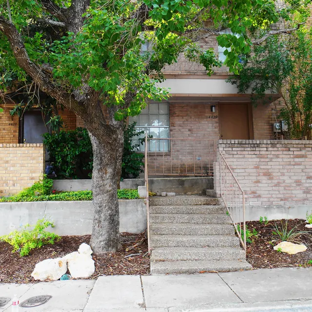 Hill Country Towne Homes - Entrance, Walkway, Path, Tree Trunk