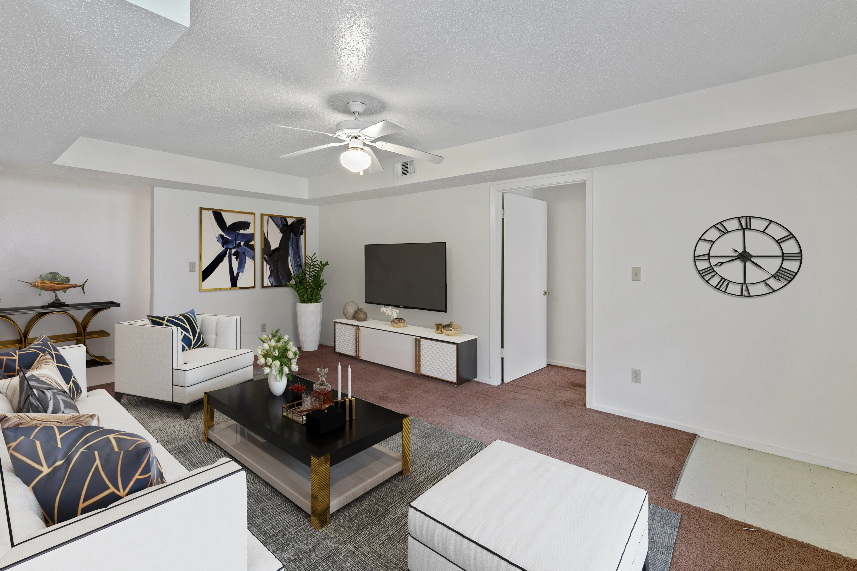 The Halston - Room, Couch, Table