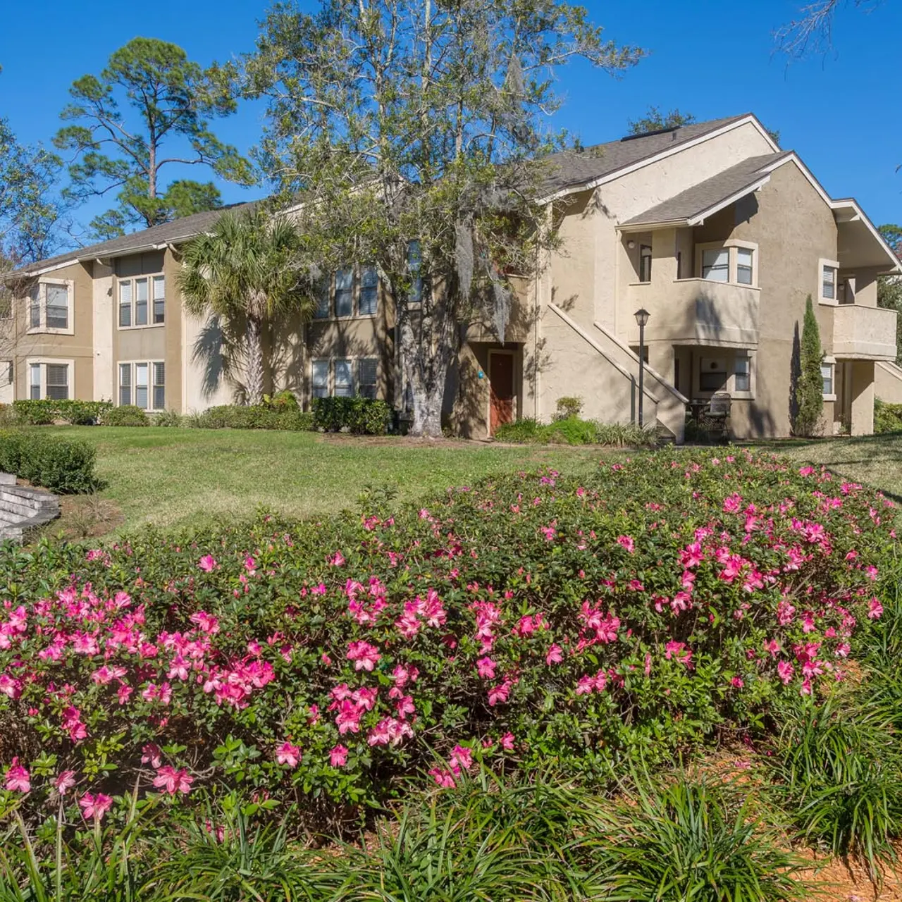 exterior of building and landscaping