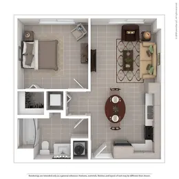1 Bedroom, 1 Bathroom