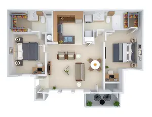2 BED, 2 Bath w Balcony (erb1)