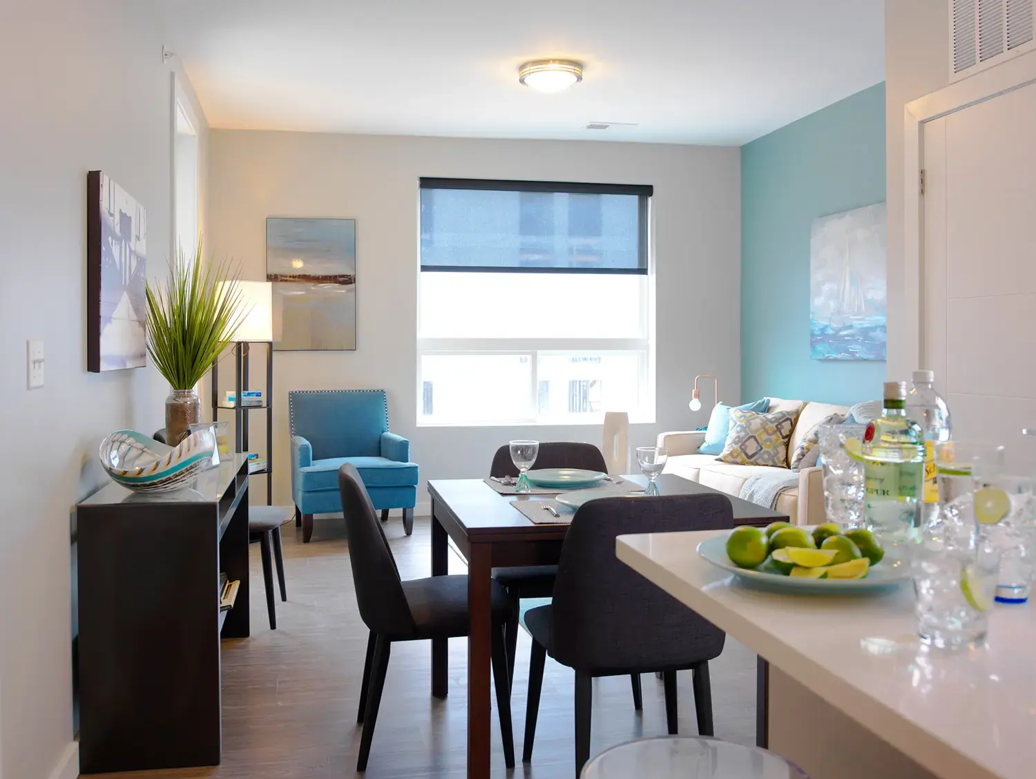 Aqua on the Levee - Dining Room, Dining Table, Furniture