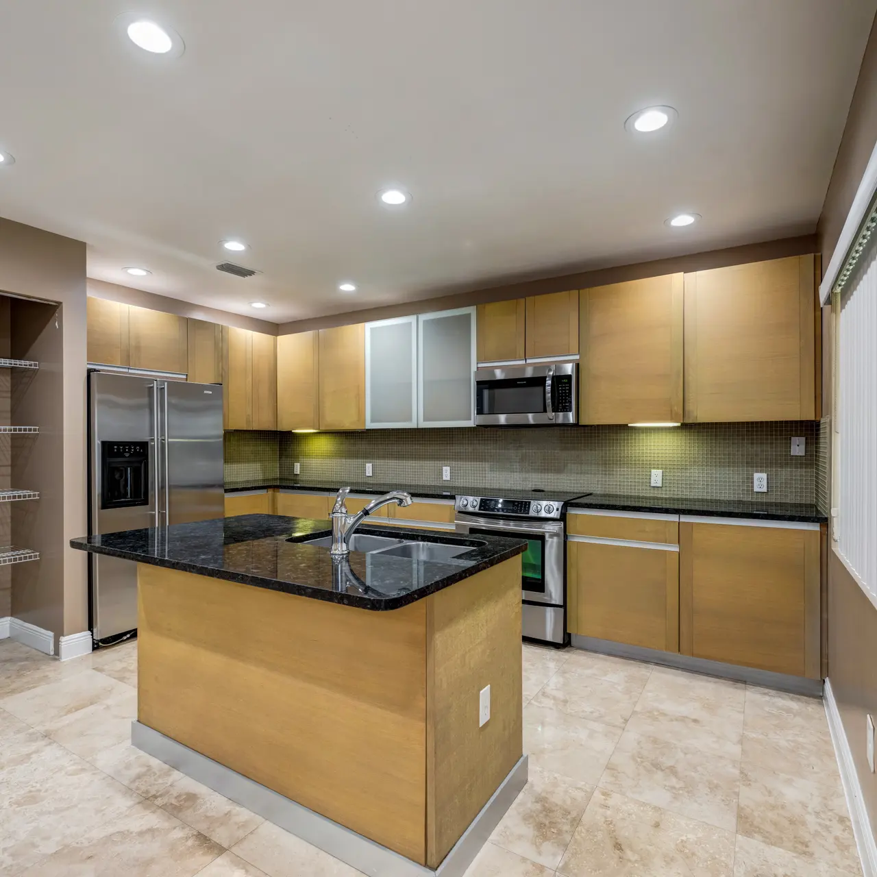 updated kitchen with large pantry