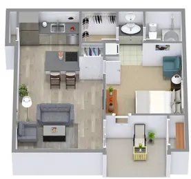 1 Bedroom 1 Bathroom - A