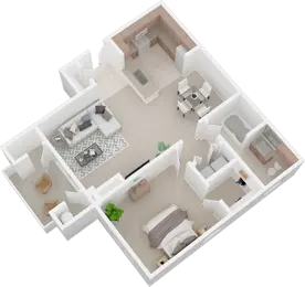One Bedroom One Bath Upstairs