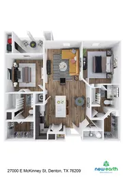 H-B1 2 Bed 2 Bath