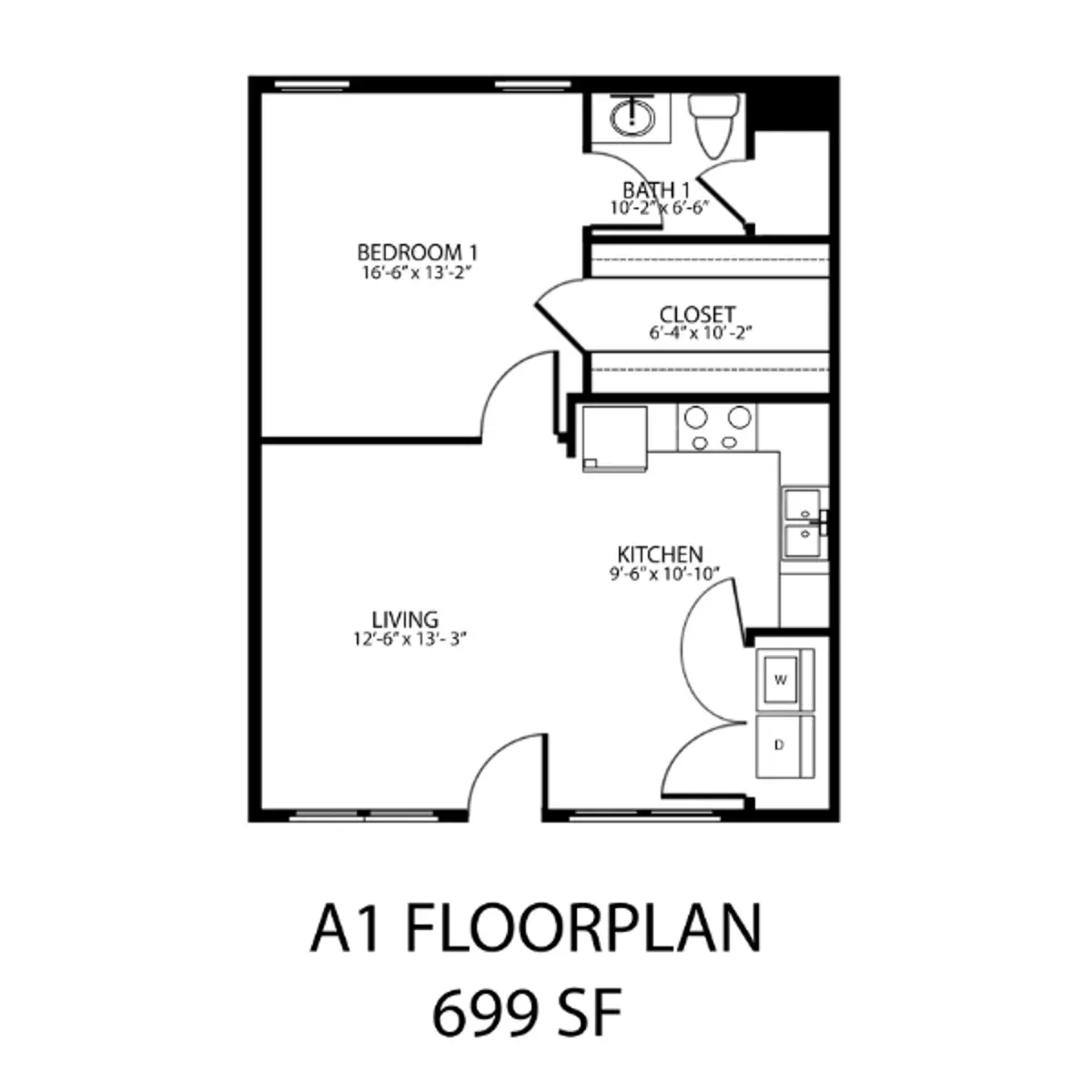 The Sasha at Jennings - Floor Plan, Diagram
