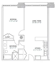 1 Bedroom, 1 Bathroom