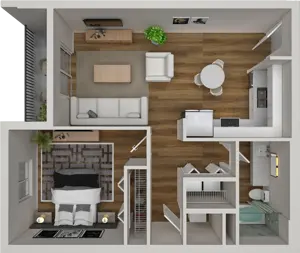 1 Bedroom, 1 Bathroom