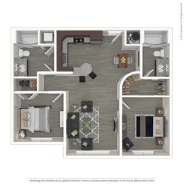 2 Bedroom, 2 Bathroom