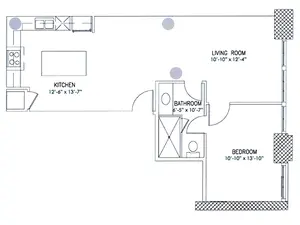 1 Bedroom, 1 Bathroom