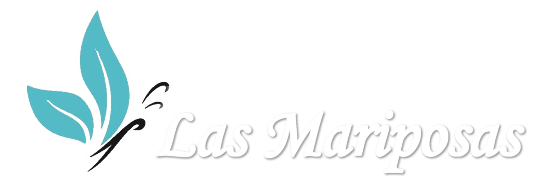 Las Mariposas Apartments A turquoise butterfly logo with the text "Las Mariposas" written in white italic font beside it.