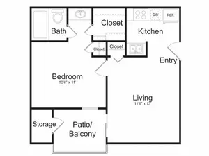 1Bedroom,1Bathroom (Renovated)