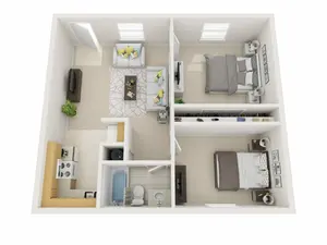 2 Bedroom 1 Bathroom