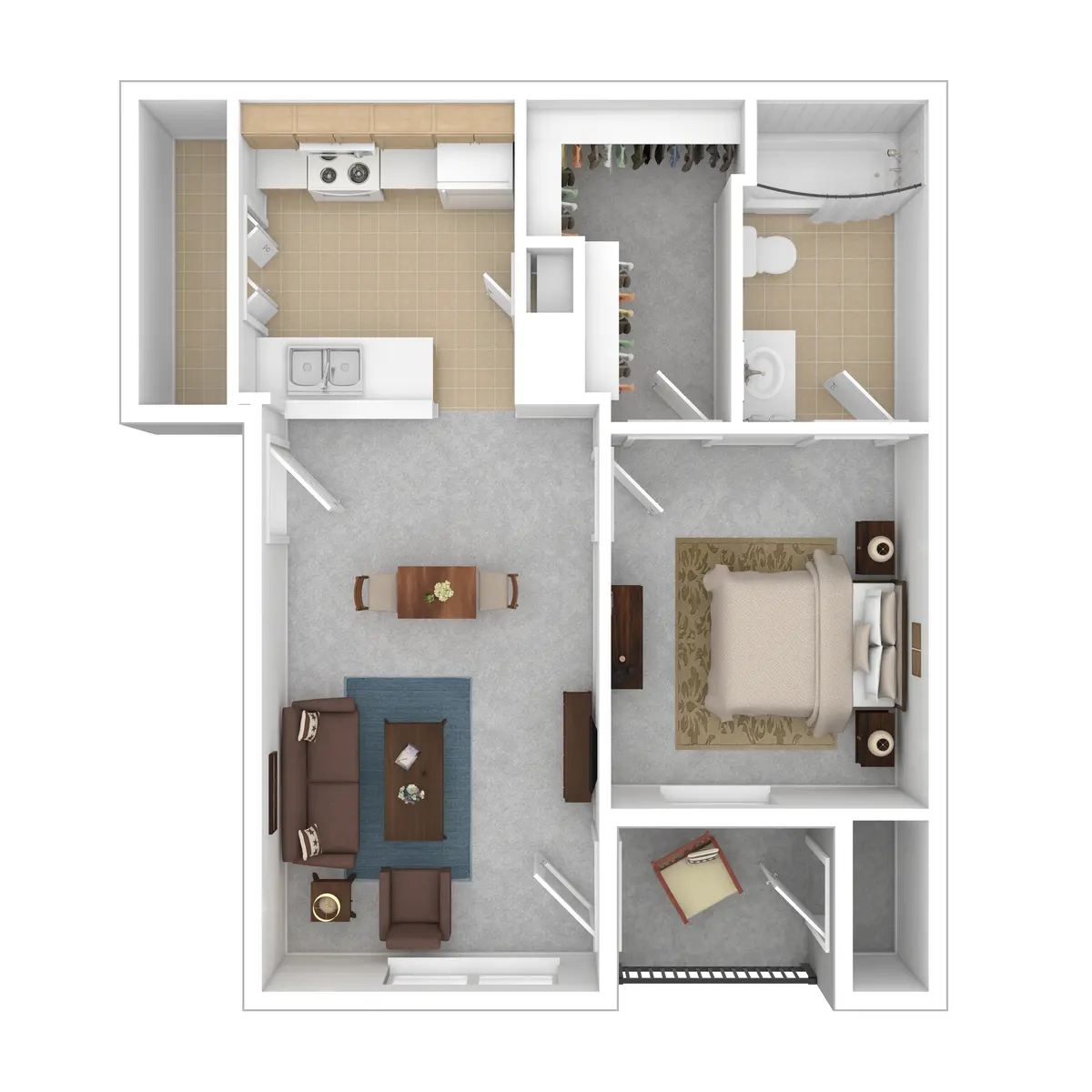 Springfield Apartments - Diagram, Floor Plan, Electrical Device