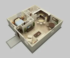 1 Bedroom,1 Bathroom