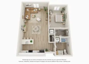 1 Bed, 1 Bath