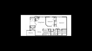 2 bedroom, 2 bathroom