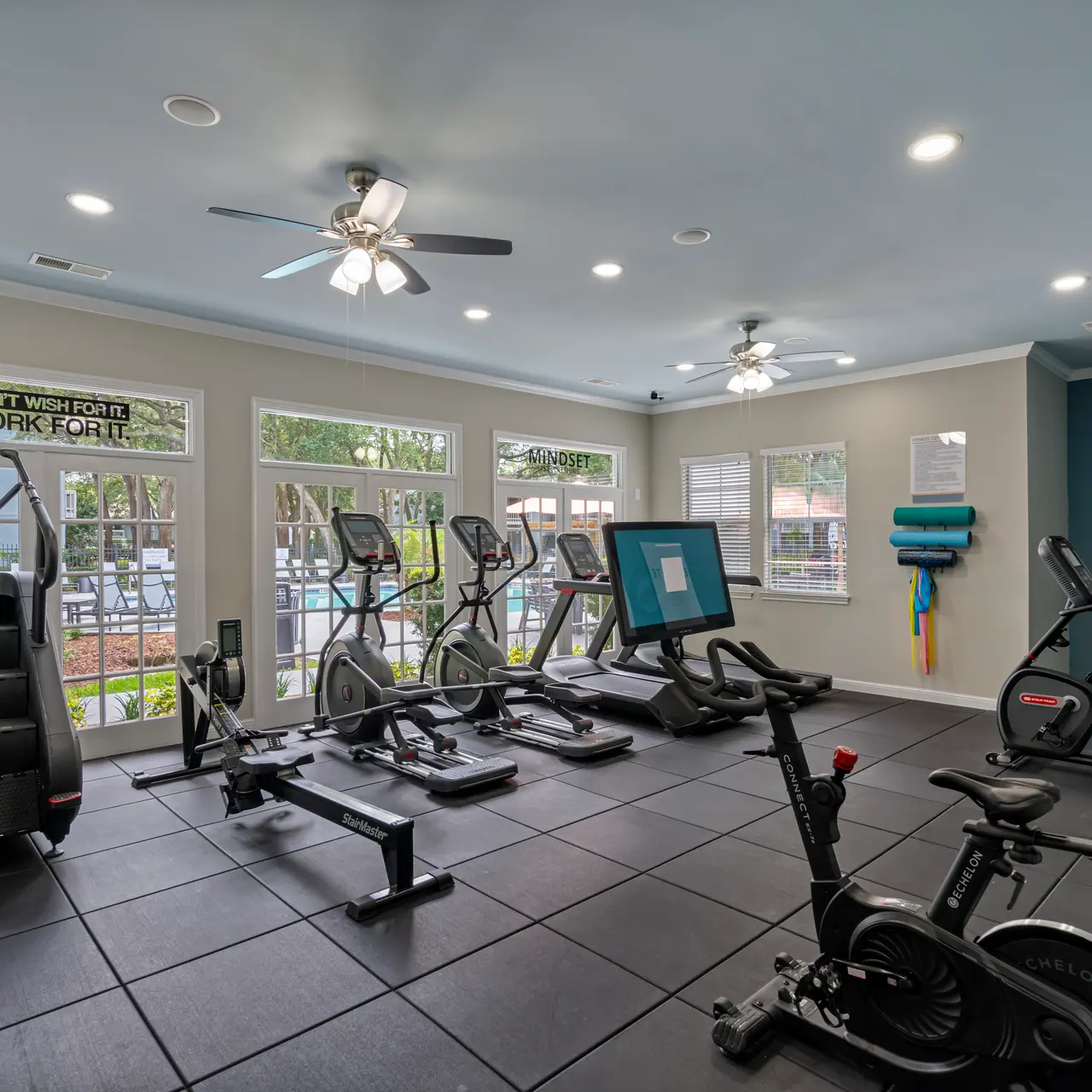 fitness center with updated equipment