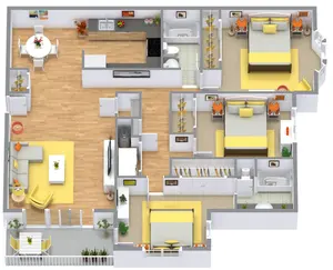 3 Bedroom 2 Bathroom - C1U