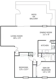 2Bed/1Ba-Dn (G)