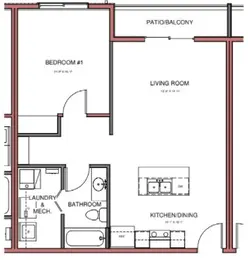 1 Bedroom x 1 Bath